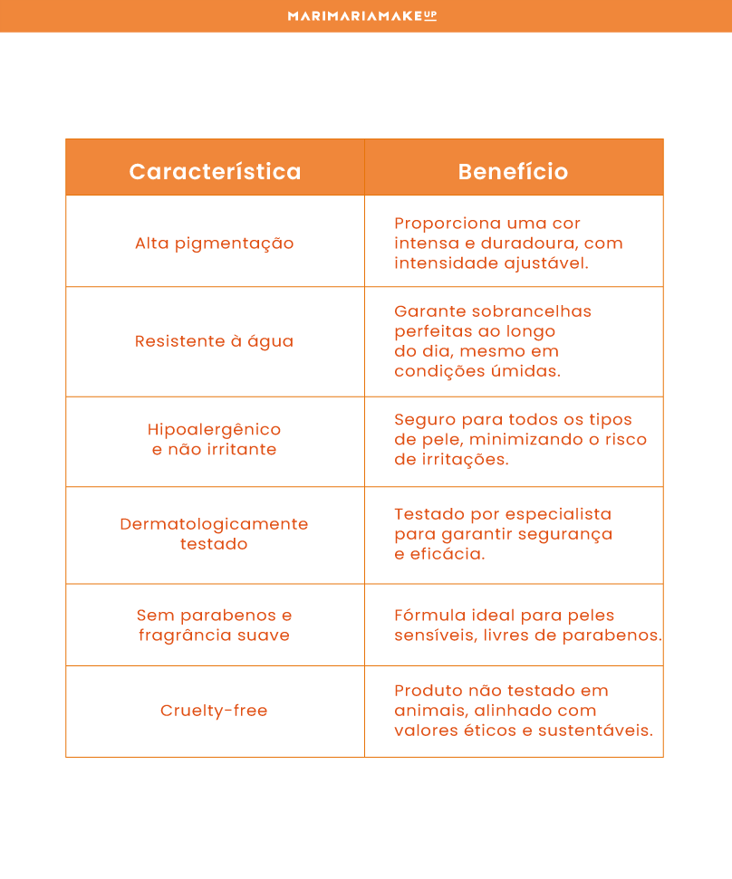 Gel Delineador para Sobrancelhas - Brown linha premium Makeup