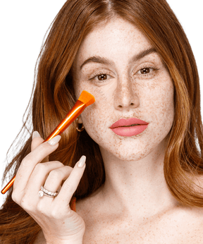 Mini Pincel Triangular para Detalhes e Iluminação - linha premium Makeup