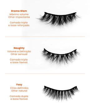 Cílios postiços - Lashes Foxy linha premium Makeup