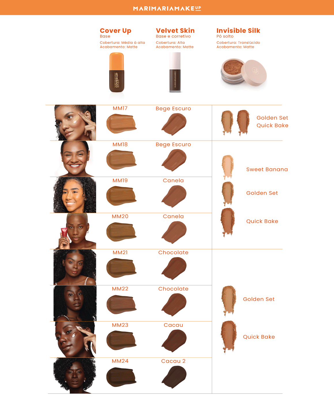 Base Cover Up - MM19 linha premium Makeup